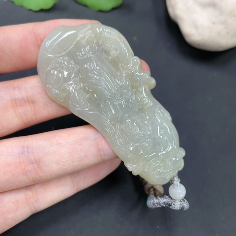 古玩玉器86天然翡翠掛件拍賣,當前價格168元