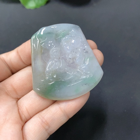 古玩玉器92天然翡翠觀音 總重20.044g拍賣,當前價格228元