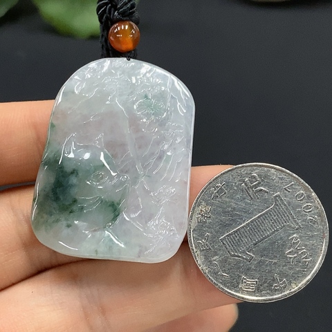 古玩玉器93天然翡翠掛件總重11.115g拍賣,當前價格180元