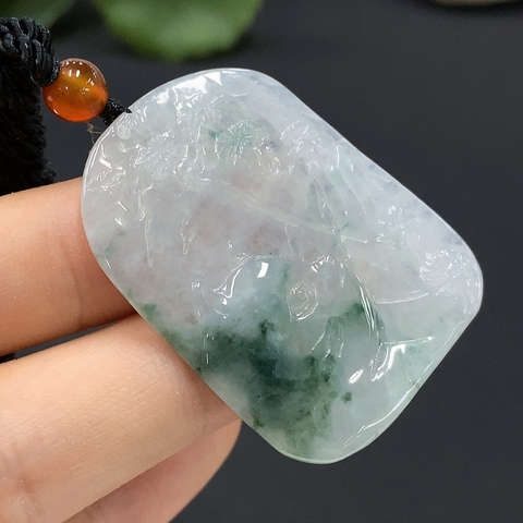古玩玉器93天然翡翠掛件總重11.115g拍賣,當前價格180元