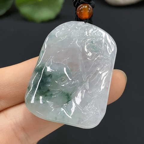 古玩玉器93天然翡翠掛件總重11.115g拍賣,當前價格180元