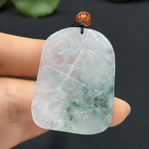 古玩玉器93天然翡翠掛件總重11.115g拍賣,當前價格180元