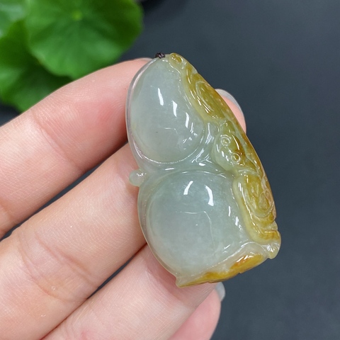 古玩玉器100天然翡翠葫蘆掛件拍賣,當前價格240元