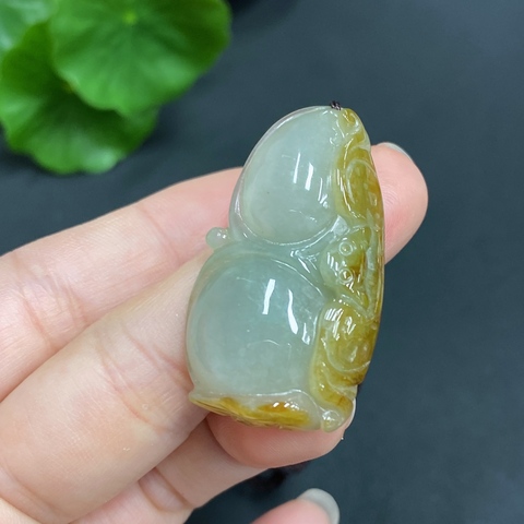 古玩玉器100天然翡翠葫蘆掛件拍賣,當前價格240元