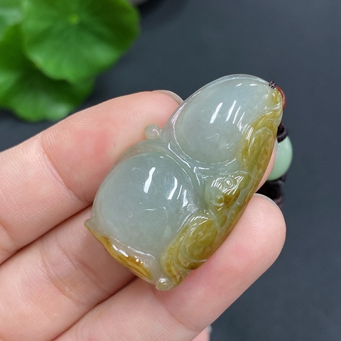 古玩玉器100天然翡翠葫蘆掛件拍賣,當前價格240元