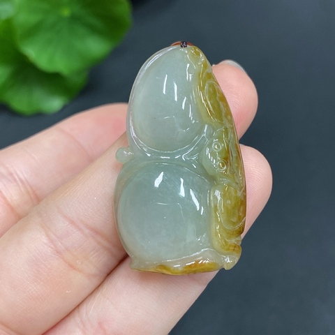 古玩玉器100天然翡翠葫蘆掛件拍賣,當前價格240元