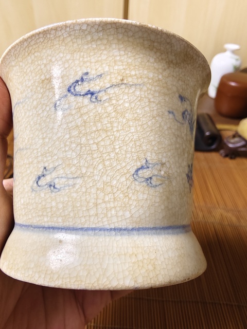 古玩陶瓷哥釉青花龍紋香爐拍賣，當前價格1980元