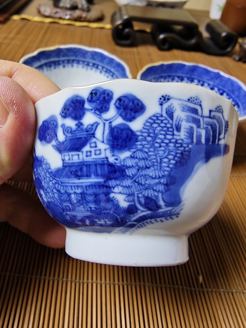 古玩陶瓷乾隆 青花山水杯拍賣,當前價格1580元