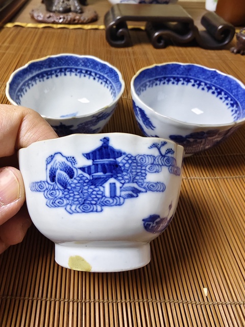 古玩陶瓷乾隆 青花山水杯拍賣,當前價格1580元