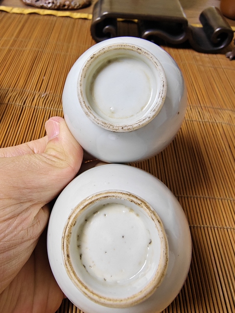 古玩陶瓷清晚 白釉仰鐘杯主人杯拍賣,當前價格98元