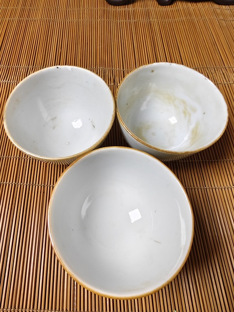 古玩陶瓷清晚 白釉仰鐘杯主人杯拍賣,當前價格98元