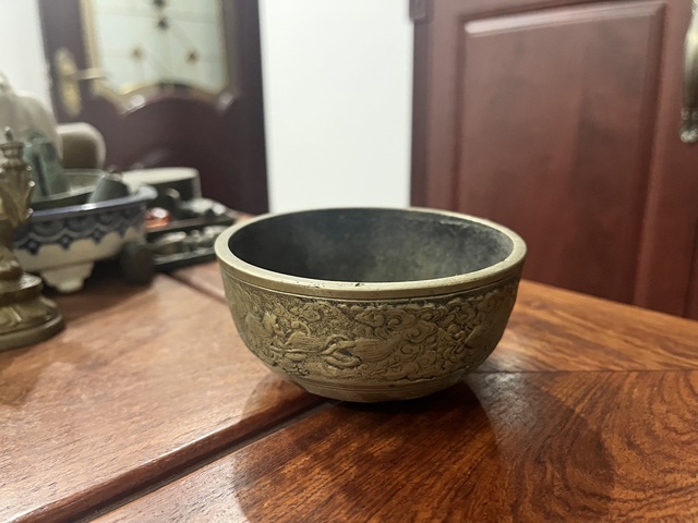 古玩雜項清代銅缽拍賣,當前價格299元