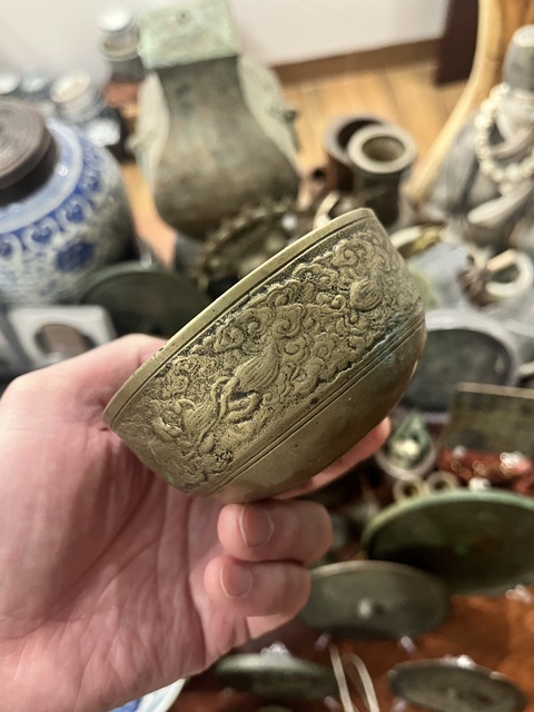 古玩雜項清代銅缽拍賣,當前價格299元