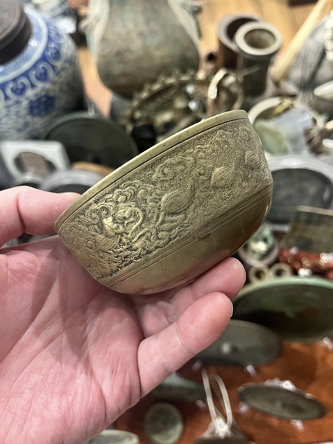 古玩雜項清代銅缽拍賣,當前價格299元