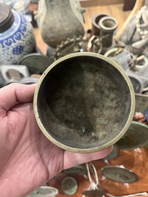 古玩雜項清代銅缽拍賣,當前價格299元