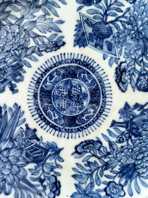 古玩陶瓷青花花卉紋花口盤拍賣,當前價格1980元