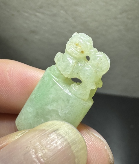 古玩玉器創匯期翡翠獸鈕章料拍賣，當前價格980元