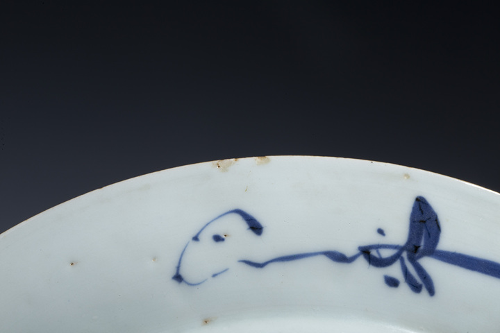 古玩陶瓷清康熙·青花洞石花竹紋折沿盤拍賣,當(dāng)前價(jià)格1980元