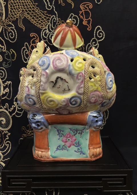 古玩陶瓷清末民初粉彩人物(唐英)造像拍賣,當前價格18888元