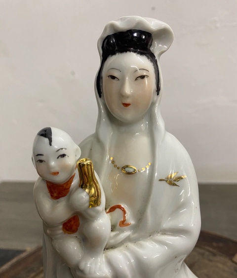 古玩陶瓷送子觀音拍賣，當前價格850元