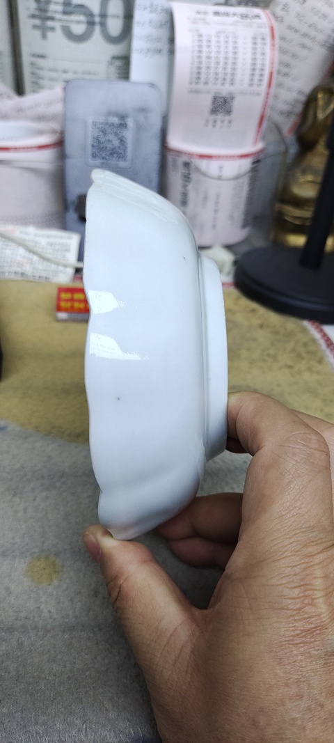 古玩陶瓷清代歲寒三友青花盤拍賣,當(dāng)前價格258元