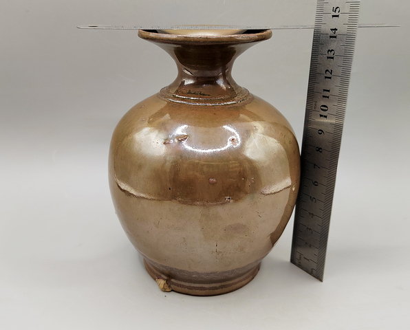 古玩陶瓷明代紫金釉蘋果尊拍賣，當前價格688元