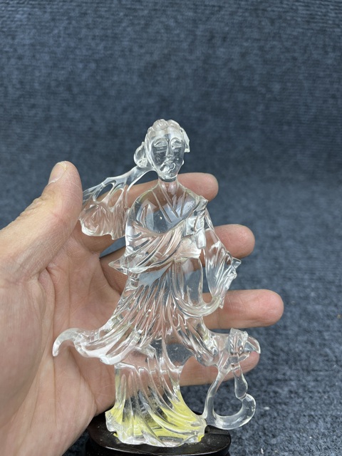 古玩雜項天然水晶侍女擺件拍賣，當前價格1988元
