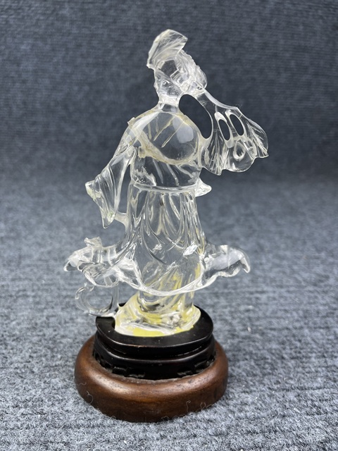 古玩雜項天然水晶侍女擺件拍賣，當前價格1988元