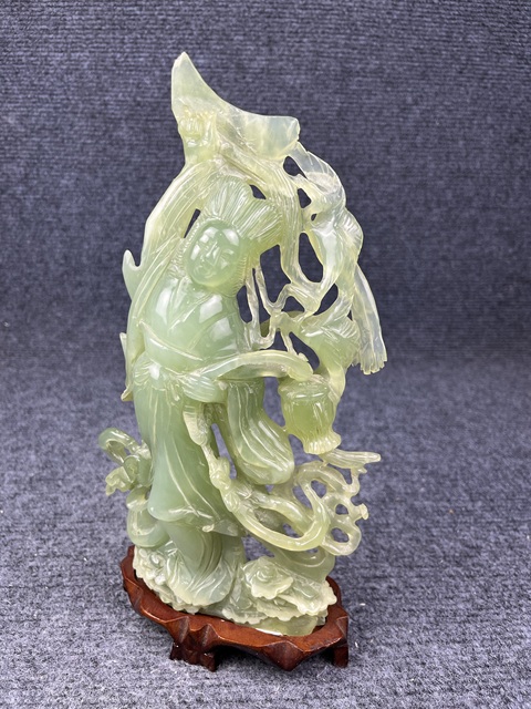 古玩雜項(xiàng)岫玉飛天女神擺件拍賣,當(dāng)前價(jià)格660元