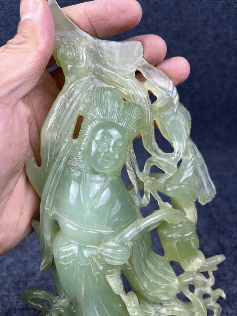 古玩雜項(xiàng)岫玉飛天女神擺件拍賣,當(dāng)前價(jià)格660元