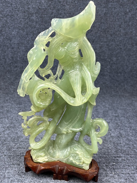 古玩雜項(xiàng)岫玉飛天女神擺件拍賣,當(dāng)前價(jià)格660元