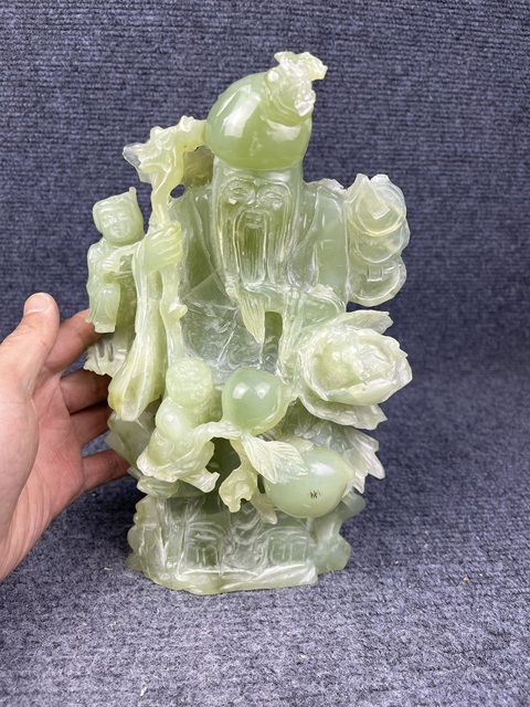 古玩玉器岫玉壽星擺件拍賣,當前價格888元