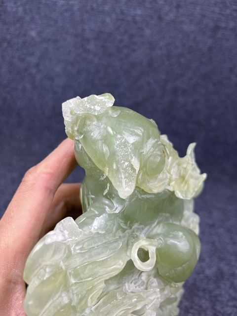 古玩玉器岫玉壽星擺件拍賣,當前價格888元