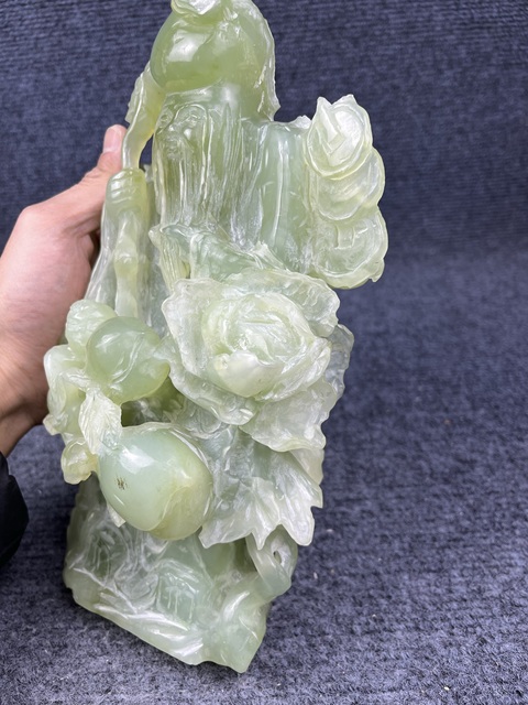 古玩玉器岫玉壽星擺件拍賣,當前價格888元
