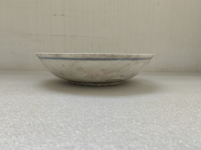 古玩陶瓷青花花卉紋深盤拍賣,當前價格680元