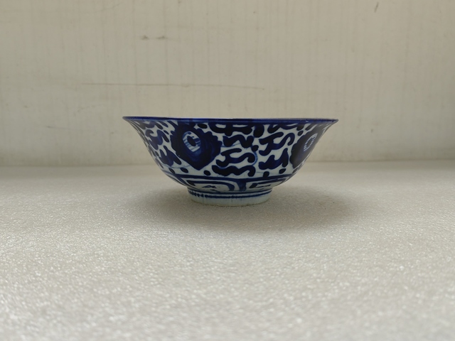 古玩陶瓷青花鳳眼紋茶碗拍賣，當前價格580元