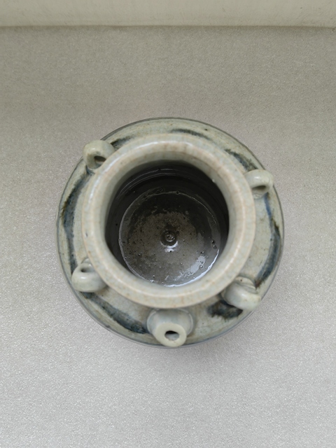 古玩陶瓷青花開光壽字紋四系茶壺拍賣，當前價格580元
