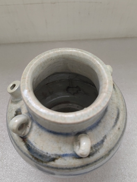 古玩陶瓷青花開光壽字紋四系茶壺拍賣，當前價格580元
