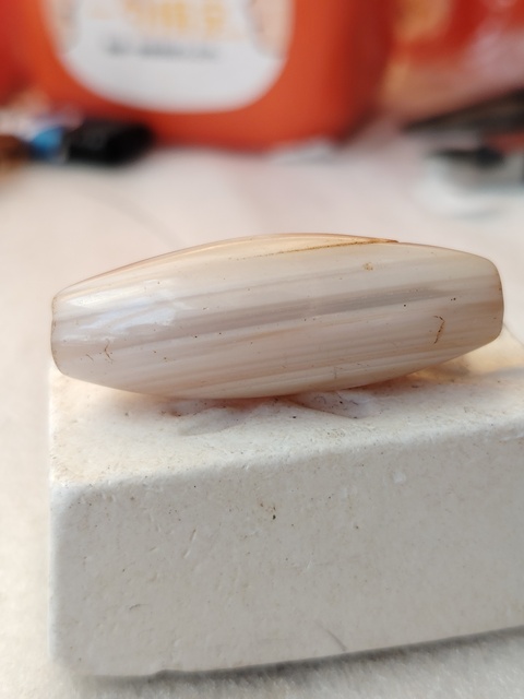 古玩玉器特價大尺寸帶雙眼天然纏絲瑪瑙珠拍賣,當前價格188元