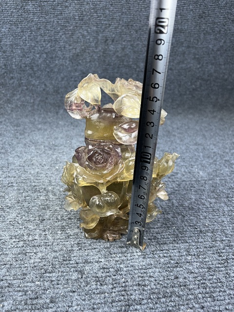 古玩雜項芙蓉石花瓶擺件拍賣，當前價格1388元
