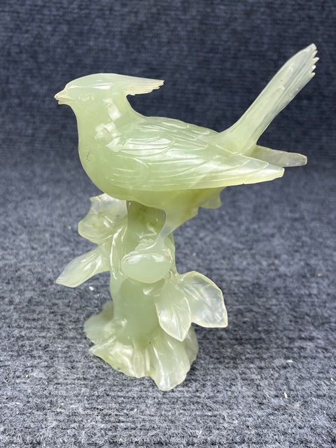 古玩玉器岫玉小鳥擺件拍賣，當(dāng)前價(jià)格999元