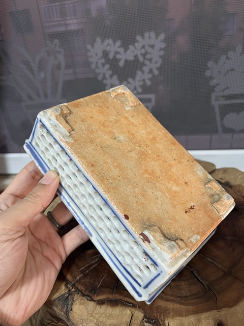 古玩陶瓷(保真卡)清中期青花水仙盆拍賣,當前價格788元