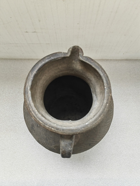 古玩陶瓷褐釉席紋花澆拍賣,當(dāng)前價(jià)格298元