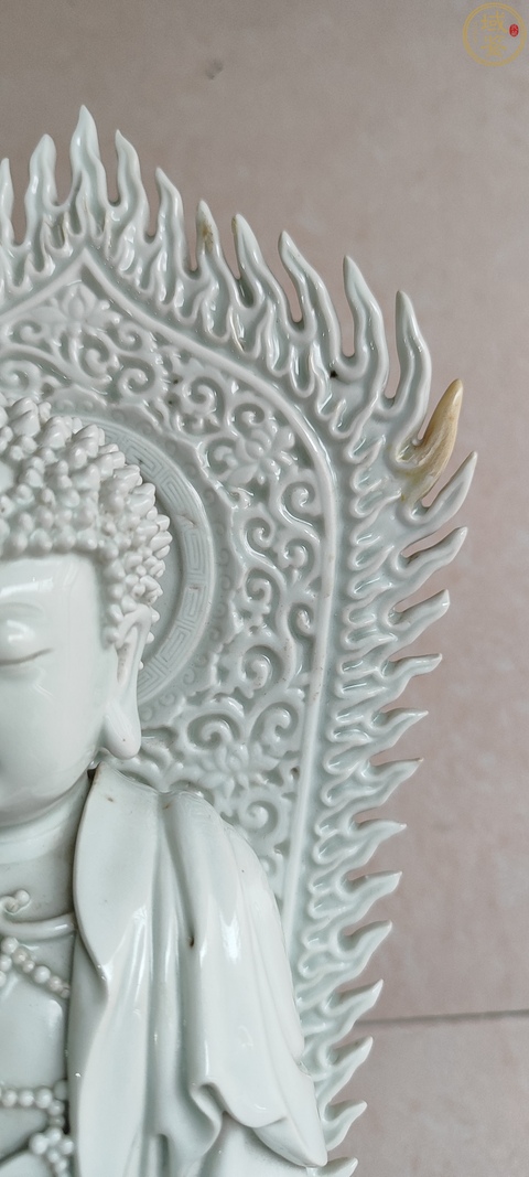 古玩陶瓷“許裕源制”款德化釋迦牟尼佛造像拍賣,當(dāng)前價(jià)格150000元