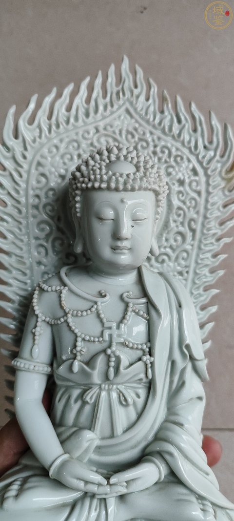 古玩陶瓷“許裕源制”款德化釋迦牟尼佛造像拍賣,當(dāng)前價(jià)格150000元