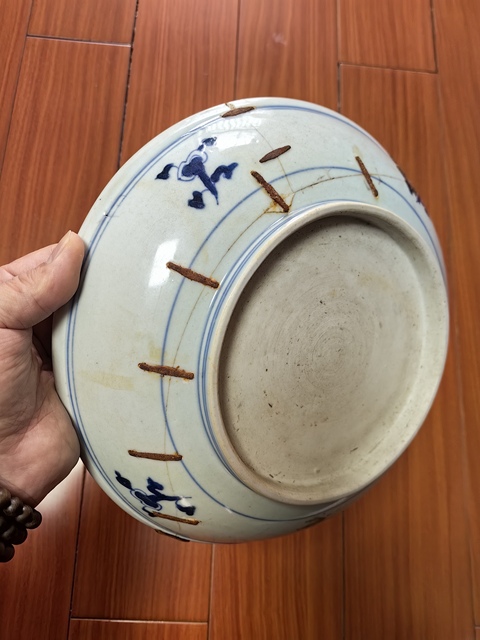 古玩陶瓷摩羯龍紋青花盤拍賣,當(dāng)前價格1500元