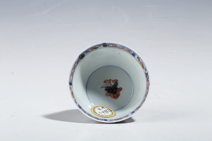 古玩陶瓷康熙·青花礬紅描金花鳥紋杯真品鑒賞圖