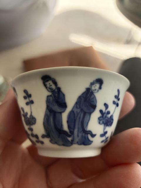 古玩陶瓷青花四美圖茶杯，注意品相拍賣，當前價格4000元