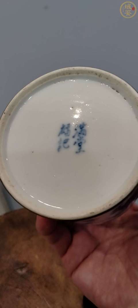 古玩陶瓷晚清名家細路青花茶葉罐拍賣，當前價格3180元