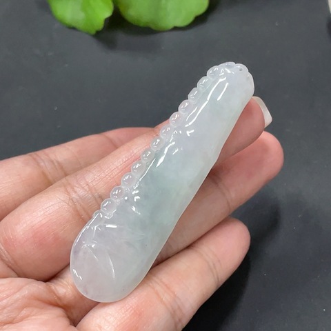 古玩玉器105天然翡翠竹節題材掛件拍賣，當前價格98元